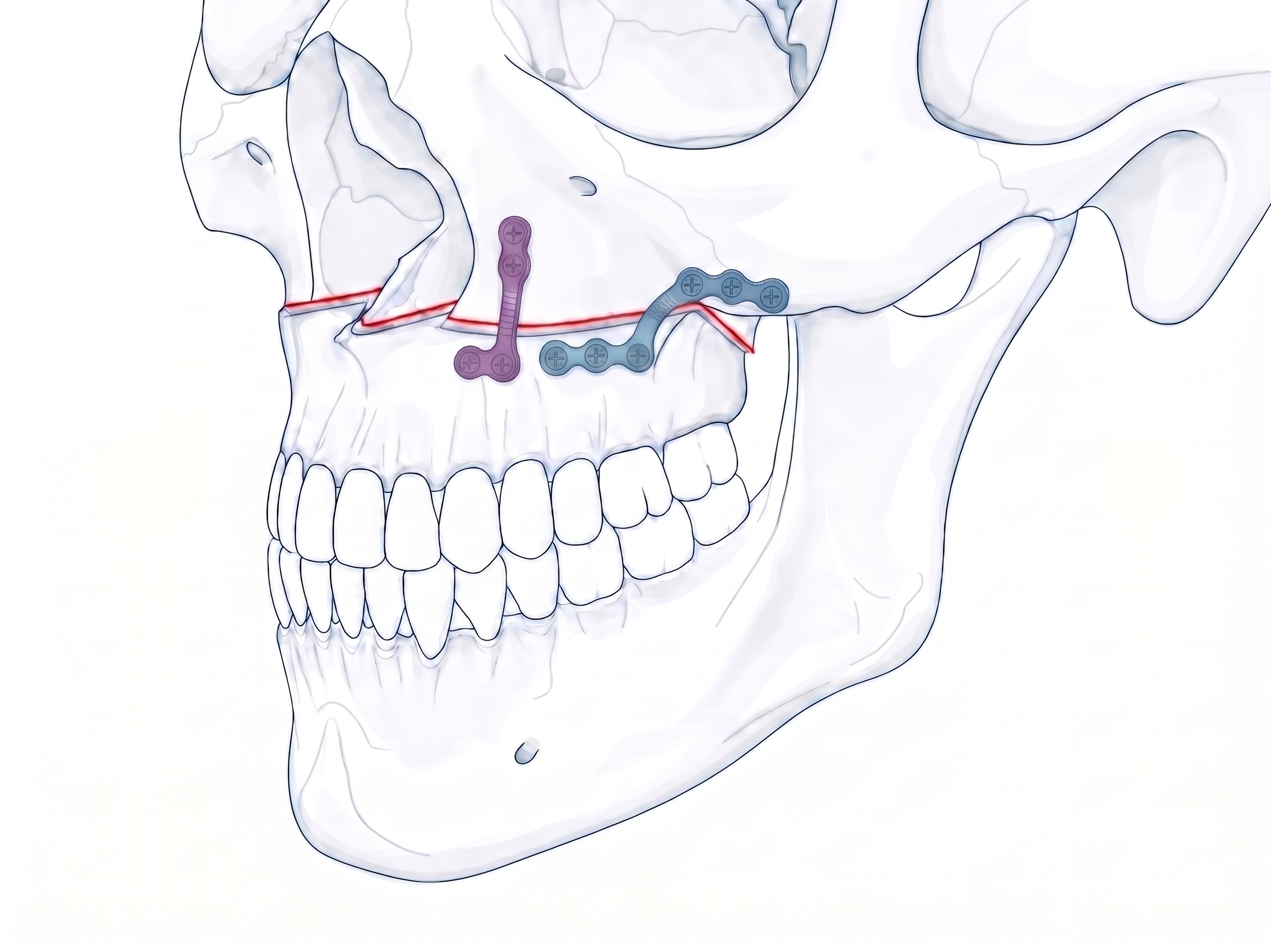 Le Fort I osteotomy with custom fixation design